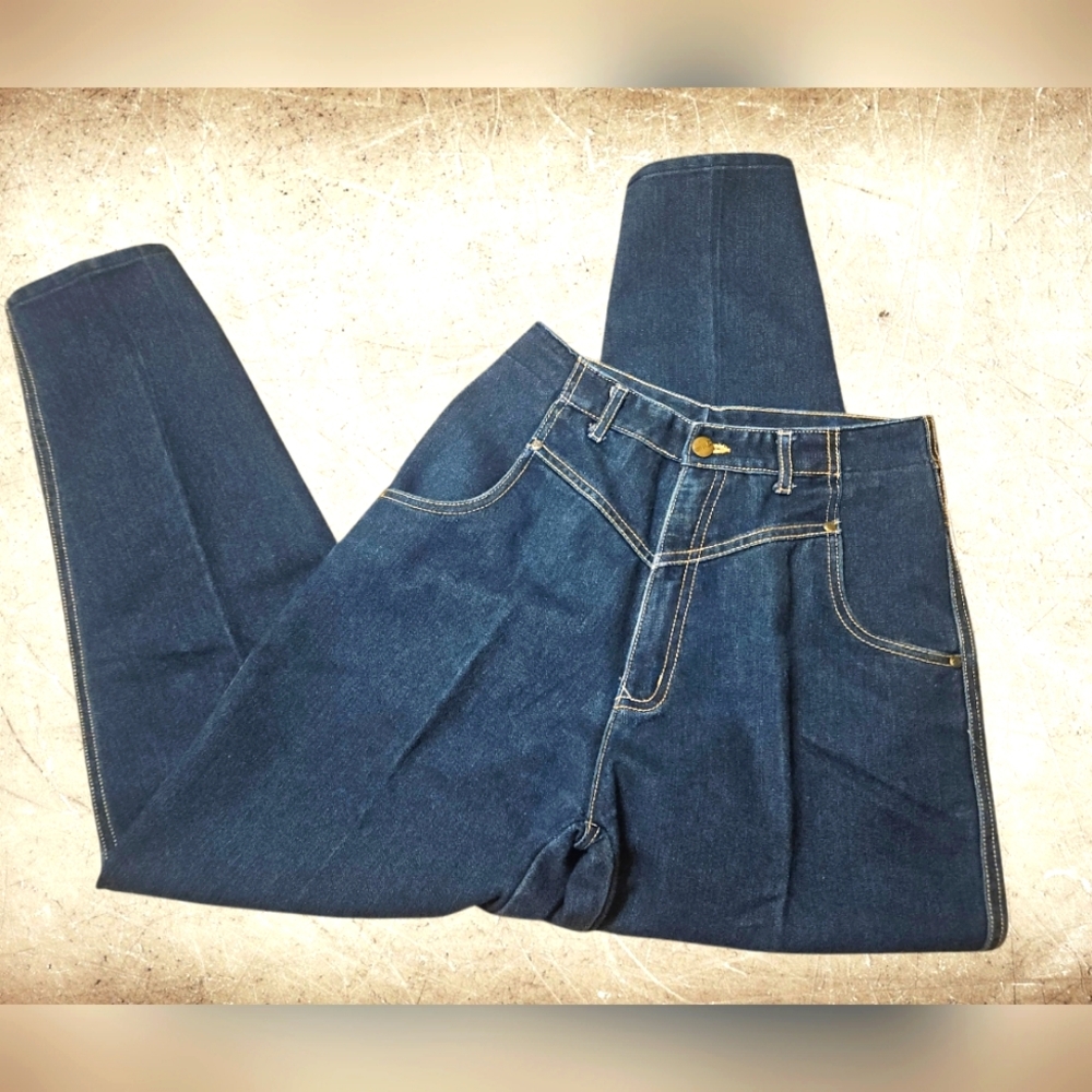 Gitano Vintage Super Hi Rise Mom Jeans 12 26" Dark Wash Rockies Style